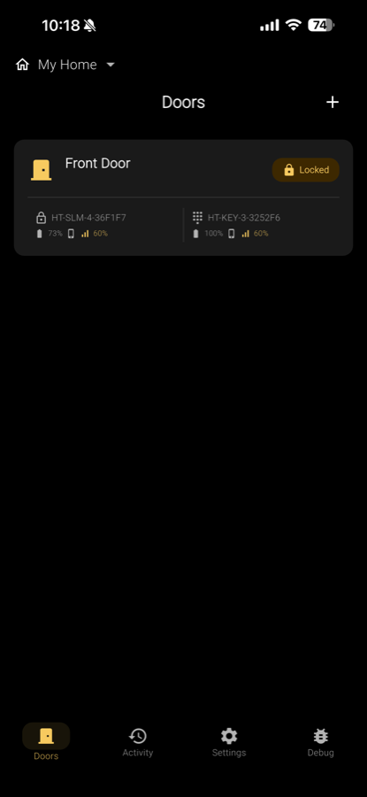 Heimgard Door app: Your doors at a glance